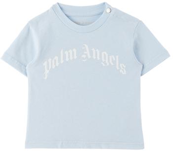 Palm Angels | Baby Blue Cotton T-Shirt商品图片,7.7折