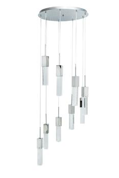 商品Finesse Decor | Sparkling Night Chandelier // 9 Light LED Spiral Chandelier- all hanging lenghts are adjustable,商家Premium Outlets,价格¥7555图片