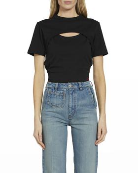 商品Victoria Beckham | Cutout Jersey T-Shirt,商家Neiman Marcus,价格¥1008图片