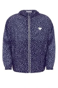 Prada | Prada Jacquard Printed Hooded Track Jacket 7.6折