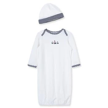 Little Me | Baby Boys Sailboats Gown and Hat, 2 Piece Set 独家减免邮费