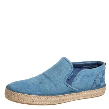 lv男鞋, [二手商品] Louis Vuitton | Louis Vuitton Blue Denim Slip On Espadrille Sneakers Size 44商品图片 6.8折, 满1件减$100, 满减