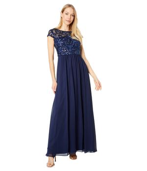Vince Camuto, Vince Camuto | Sequin Bodice Gown with Chiffon Skirt商品图片 4.7折