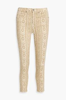 Nili Lotan | Printed mid-rise skinny jeans 3折, 独家减免邮费