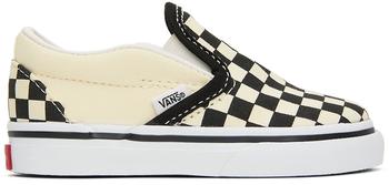 推荐Baby Black & Off-White Checkerboard Classic Slip-On Sneakers商品