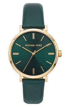 Michael Kors | Addyson Leather Strap Watch, 40mm商品图片,4.9折