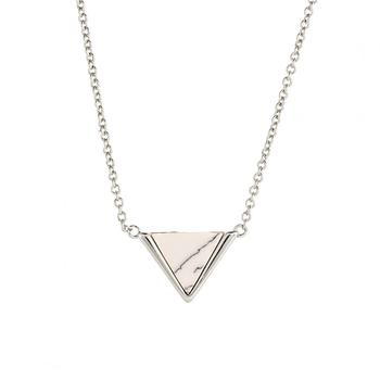 推荐Lupine Collection Women's 18k WG Plated Marble Triangle Fashion Necklace商品