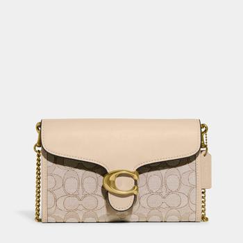 推荐Coach Women's Signature Jacquard Tabby Chain Clutch Bag - Ivory商品