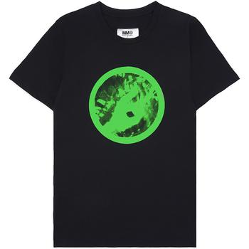 推荐Oversized Neon Logo T-Shirt - Black商品