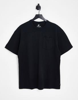 NIKE | Nike Premium Essentials oversized t-shirt with chest pocket in black商品图片,额外9.5折, 额外九五折