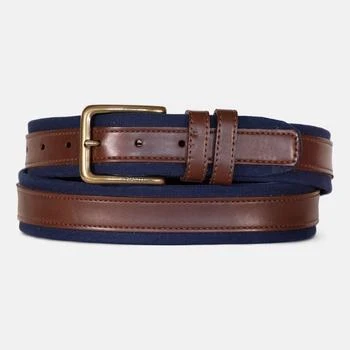 Nautica | Nautica Mens Faux-Leather-Trimmed Belt,商家Premium Outlets,价格¥177