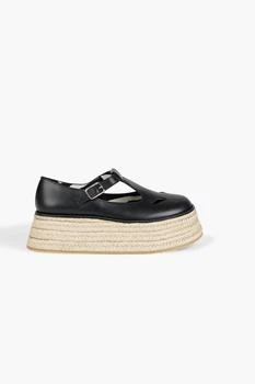 推荐Leather platform espadrilles商品