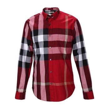 推荐Burberry 博柏利 男士红色格纹长袖衬衫 4554721商品
