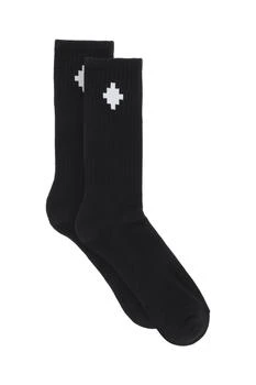 推荐Marcelo Burlon County Of Milan Logo Intarsia-Knitted Socks商品