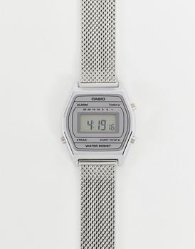 product Casio Vintage unisex mesh digital watch in silver LA690WEM-7EF image
