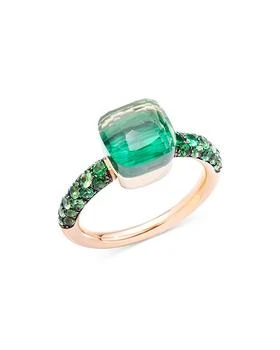 Pomellato | 18K Rose Gold Nudo Multi Green Stone Statement Ring,商家Bloomingdale's,价格¥24164
