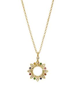 商品Tamara Comolli | Gypsy 18K Yellow Gold, Diamond, Sapphire & Tsavorite Sun Pendant Necklace,商家Saks Fifth Avenue,价格¥33652图片