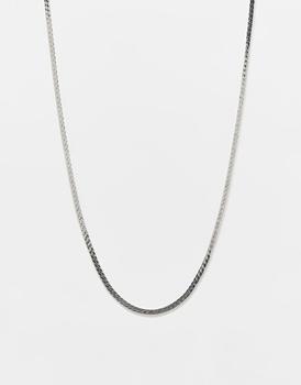 推荐Faded Future flat curb chain necklace in silver商品