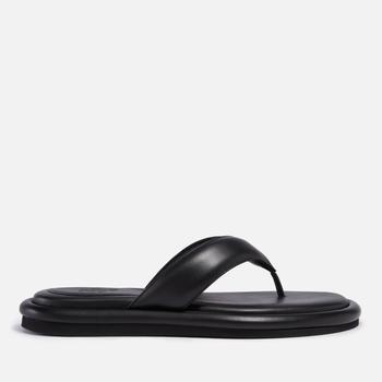 推荐GIABORGHINI Women's Gia 5 Leather Toe Post Sandals - Black商品