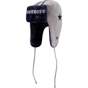 商品New Era | Men's Silver Dallas Cowboys Helmet Head Trapper Knit Hat,商家Macy's,价格¥246图片