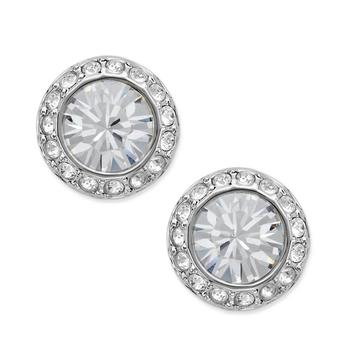 Swarovski | Earrings, Silver-Tone Crystal Circle Stud商品图片,