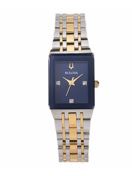 推荐Womens Quadra 98P177 Quartz Stainless Steel Watch Two-Tone (Grey)商品