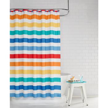 商品Rainbow Stripe 13-Pc. Shower Curtain Set, Created for Macy's图片