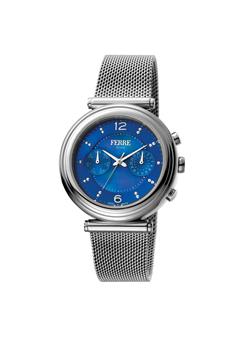 推荐Ferre Milano Women's Dark Blue Dial Stainless Steel Watch商品