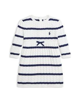 Ralph Lauren | Polo Girls' Striped Cable-Knit Cotton Sweater Dress - Baby,商家Bloomingdale's,价格¥502