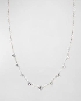 Memoire | White Gold Round 9-Diamond Necklace, 18"L, 0.37-0.43tcw,商家Neiman Marcus,价格¥14534