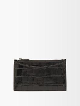 巴黎世家沙漏包价格, Balenciaga | Hourglass crocodile-effect leather cardholder商品图片 