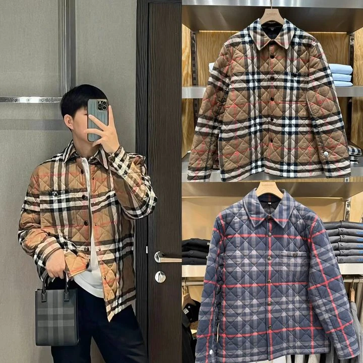 Burberry | BURBERRY/博柏利男士2024菱格棉服格纹秋冬外套 男女同款 情侣款 ,商家VPF,价格¥2901