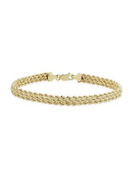 商品Oradina | 14K Yellow Gold Roman Triple Rope Bracelet,商家Saks Fifth Avenue,价格¥3527图片