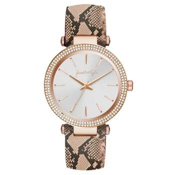 KENDALL & KYLIE | Women's Rose Gold Tone with Blush Snakeskin Stainless Steel Strap Analog Watch 