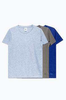 推荐Boys Mini Script T-Shirt Khaki/Navy/Gray (Grey)商品