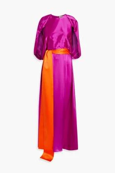 ROKSANDA | Milena cape-effect silk-satin maxi dress 5折, 独家减免邮费