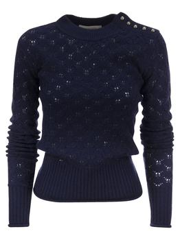 推荐Sportmax Button Detailed Crewneck Sweater商品