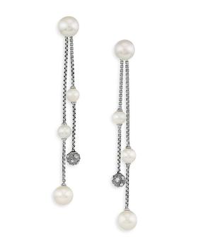商品David Yurman | Sterling Silver Pearl Cultured Freshwater Pearl Chain Drop Earrings,商家Bloomingdale's,价格¥6994图片