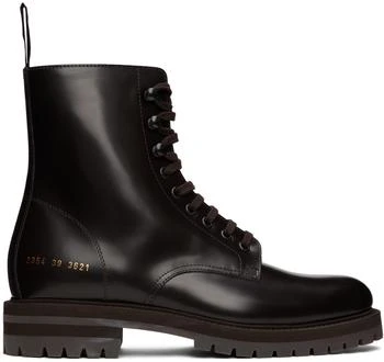 推荐Brown Leather Combat Boots商品