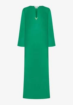 Valentino | Cady Couture Kaftan Dress with V Detail,商家Thahab,价格¥31350