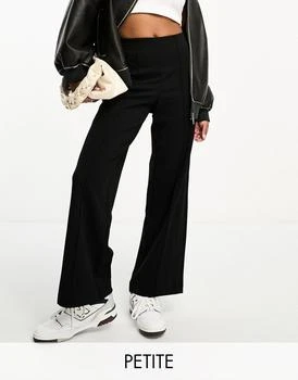 Vero Moda Petite | Vero Moda Petite pin tuck wide leg trouser in black,商家ASOS,价格¥298