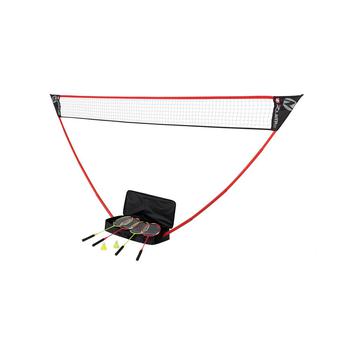 商品Zume Games Portable Badminton Set with Freestanding Base Sets Up on Any Surface in Seconds - No Tools or Stakes Required图片