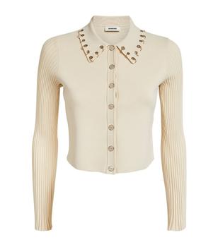 sandro开衫, Sandro | Eyelet-Detail Cardigan商品图片 