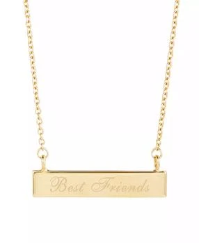 brook & york | 14K Gold Plated Best Friends Bar Necklace,商家Macy's,价格¥540