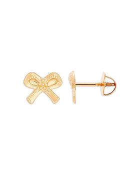 商品Bloomingdale's | Children's Tiny Bow Stud Earrings in 14K Yellow Gold,商家Bloomingdale's,价格¥1130图片