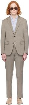 Zegna | Taupe Notched Lapel Suit,商家Ssense US,价格¥28696