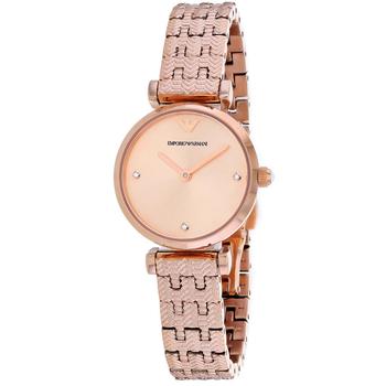 手表女阿玛尼是什么牌子, Armani | Armani Gianna T-bar Quartz Rose Gold Dial Ladies Watch AR11342商品图片 7.6折