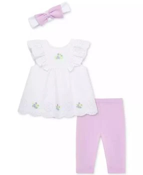 Little Me | Baby Girls 3-Pc. Sweet Eyelet Floral Top, Leggings & Headband Set,商家Macy's,价格¥155
