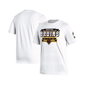 Men's White Boston Bruins Reverse Retro 2.0 Fresh Playmaker T-shirt,价格$27.99