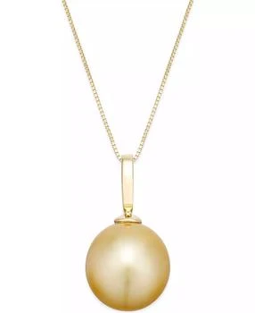 Macy's | Cultured Golden South Sea Pearl Pendant Necklace (12mm) in 14k Gold,商家Macy's,价格¥2571